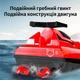 Катер на радіокеруванні Speed Boat 28 см. Дитячий швидкісний радіокерований катер з підсвічуванням та пультом дистанційного керування 2.4GHz, ігровий кораблик, човен, водяна яхта blue - зображення 6