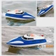 Катер на радиоуправлении Speed Boat 28 см. Детский скоростной радиоуправляемый катер с подсветкой и пультом дистанционного управления 2.4GHz, игровой кораблик, лодка, водная яхта white-blue - изображение 2