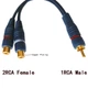 Аудіо кабель спліттер перехідник Alitek RCA Male - 2 x RCA Female NAVY Blue, 20 см (48990) - зображення 6