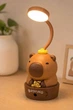 Ночник настольная лампа 2 в 1 Капибара LED USB гибкая детская коричневая (CAP01) - изображение 1