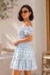 Платье женское голубого цвета с принтом Fashion размер 44 (216275) - изображение 2