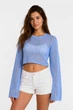 Кофта женская однотонная голубого цвета Fashion размер 42-48 (216295) - изображение 1