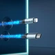 Кабель с RGB подсветкой Hoco U112 Shine Type-C to Lightning (3A, PD 60 Вт, 1 метр, для айфона) - Серый - изображение 3