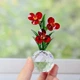 Стеклянная орхидея декоративный стеклянный цветок статуэтка для декора дома и интерьера прочное стекло 10х4 см - изображение 5