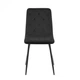 Стул кухонный кресло с мягкой спинкой металл/Ткань бархат ANETTE Intarsio черный каркас / черный - изображение 5