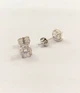 Серебряные серьги-пуссеты с муассанитом 2-1,6 ct 6 мм (Арт.219100/1) - изображение 6