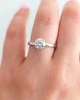Срібна каблучка з муасанітом 1,0 ct. 6,5 мм 18 розмір, Сертифікат (219683008) - зображення 8