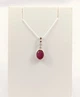 Серебряная подвеска с рубином и цирконием P600/м-ру - изображение 4