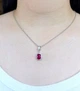 Серебряная подвеска с рубином и цирконием P379/б-ру - изображение 3