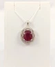 Серебряная подвеска с рубином и цирконием P100/б-ру - изображение 4