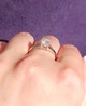Срібна каблучка з муасанітом 1,0 ct. 6,5 мм 19 розмір, Сертифікат (219157963) - зображення 8