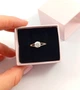 Срібна каблучка з муасанітом 1,0 ct. 6,5 мм 19 розмір, Сертифікат (219157963) - зображення 9