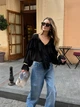 Блуза в стилі бохо чорного кольору L-XXL - зображення 1