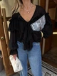 Блуза в стилі бохо чорного кольору L-XXL - зображення 5
