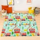 Детский развивающий термоковрик "Жираф и дорога", 180х150 см, для ползания с рождения, складной, безопасен для малышей, влагостойкий нескользящий материал - изображение 6