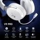 Беспроводные игровые наушники MCHOSE V9 Pro White / Bluetooth и 2.4G для ПК, PS, Switch, телефона - изображение 2