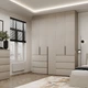 Шкаф распашной комбинированый №3 Light с антресолью 2000x500x2600 Кашемир (GAA2LTK0314000000) - изображение 1