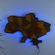 Карта України настінна мала 3D об'ємна англійською з синьою підсвіткою (220В) в коробці 55*38.5 см Гранд Презент 16ССАнгл - изображение 2