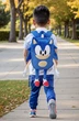 Рюкзак детский плюшевый ежик Соник из мультфильма Sonic для девочки для мальчика мягкая игрушка 40x7x24 синий (SVS) - изображение 3