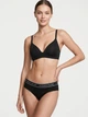 Комплект жіночої білизни (бюстгальтер та трусики-хіпстери) Victoria's Secret 34B/S Чорний + Подарунковий пакет 26872780_1 - изображение 3