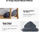 Подушка для шеи MUJI U-Shape Микроволокно дорожное с капюшоном Dark Gray - изображение 12