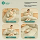 Подушка для беременных Cotton Center Meiquan Bamboo Green Хлопок для сна на боку 150×75×20 см 2 шт Green - изображение 7