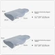 Подушка Aeromax Memory foam Ортопедична з ефектом пам'яті 51х29х10/6 см Фігурна форма метелика зі знімним чохлом - зображення 8