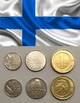 Набор из 3 монет Финляндия - 10 и 50 пенни + 1 марка 1990 - 1997 - UNC - изображение 1