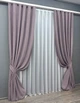 Комплект готовых штор VR-Textil Микровелюр Petek № 1493ш Лавандовый 150х270 см 2 шт (33-1264) - изображение 3