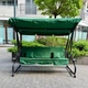 Садовая качель 4P Garden Comfort четырёхместная, 230 см, раскладная, с подушками и подстаканниками, Зеленая - изображение 10