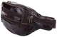 Мужская кожаная сумка на пояс Borsa Leather коричневая из натуральной телячьей кожи бананка через плечо 70671 - изображение 2