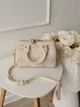 Жіноча сумка Louis Vuitton Nano Speedy Bandoulière 20 боченя молочно-рожевий через плече Луї Віттон - зображення 2