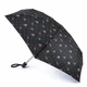 Мини зонт женский механический Fulton Tiny-2 L501 Black, flowers (Черный, цветы) - изображение 1