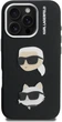 Etui plecki Karl Lagerfeld FW Grained Karl & Choupette Heads Pins do Apple iPhone 16 Pro Max Black (KLHCP16XPSFDHPK) - obraz 3