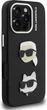 Etui plecki Karl Lagerfeld FW Grained Karl & Choupette Heads Pins do Apple iPhone 16 Pro Max Black (KLHCP16XPSFDHPK) - obraz 4