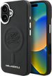 Etui plecki Karl Lagerfeld Initial & Metal Logo MagSafe do Apple iPhone 16 Black (KLHMP16SPGFKLRDK) - obraz 1