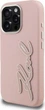 Etui plecki Karl Lagerfeld FW Grained Signature Logo do Apple iPhone 16 Pro Pink (KLHCP16LPGFKSRSP) - obraz 2