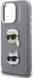Etui plecki Karl Lagerfeld FW Grained Karl & Choupette Heads Pins do Apple iPhone 16 Pro Max Grey (KLHCP16XPSFDHPG) - obraz 6
