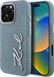 Etui plecki Karl Lagerfeld FW Jeans Signature Logo do Apple iPhone 16 Pro Blue (KLHCP16LPJFMSVB) - obraz 1
