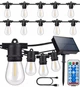 Сонячна гірлянда SuperLED Soli — 15 м, 15 змінних LED-лампочок E27, IP44, тепле біле світло, з пультом і зарядкою USB - изображение 1