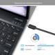 Кейс із Bluetooth клавіатурою QWERTZ для Samsung Galaxy Tab S7 FE/S7+/S8+ 12.4 дюйма знімна захисна чорна - зображення 6