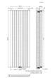 Дизайнерский радиатор Rastas Aurora 1 1800x600 вертикальный, белый глянцевый (RR-UT1800600SW) - изображение 6
