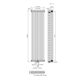 Дизайнерский радиатор Warm Well Column 3 1800×470 вертикальный, черный матовый - изображение 5