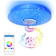 Светильник потолочный 60Вт RGB с Bluetooth колонкой для дома 38 см белый LS-540 - изображение 3