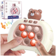Игрушка антистресс Pop it PRO Bear с звуковыми эффектами для детей и взрослых 12.1 х 6 х 12.8 см коричневый LS-591 - изображение 1