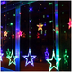 Гирлянда штора 120 LED 8 режимов для дома 3х1 м Звезды RGB LS-364 - изображение 6