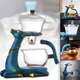Стеклянный чайник 300 мл с фильтром Олень H1213 для чая прозрачный - изображение 5