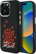 Etui plecki Karl Lagerfeld Silicone Heart Sign Logo MagSafe do Apple iPhone 16 Pro Black (KLHMP16LSMHBKSK) - obraz 1