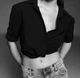 Сорочка укорочена з довгими рукавами з вузлом спереду чорна Zara розмір L - изображение 3