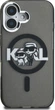 Etui plecki Karl Lagerfeld IML Glitter Karl & Choupette Sketch Logo MagSafe do Apple iPhone 16 Black (KLHMP16SHGKCGKBK) - obraz 1